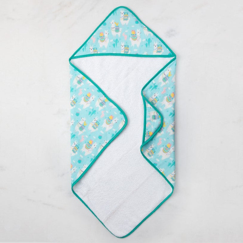 Llama Love  Organic Muslin Hooded Towel