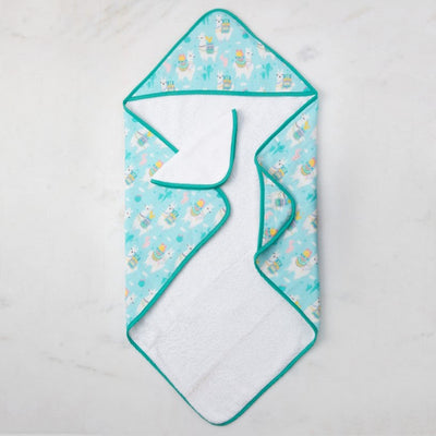 Llama Love  Organic Muslin Hooded Towel