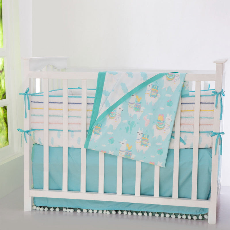 Llama Love Organic Complete Crib Bedding Set (With Bumper)