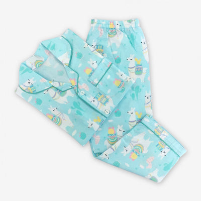 Organic Llama Love Pajama Set For Kids