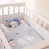 Celestial Blue Complete Crib Bedding Set (With Bumper)