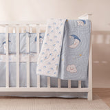 Celestial Blue Complete Crib Bedding Set (With Bumper)