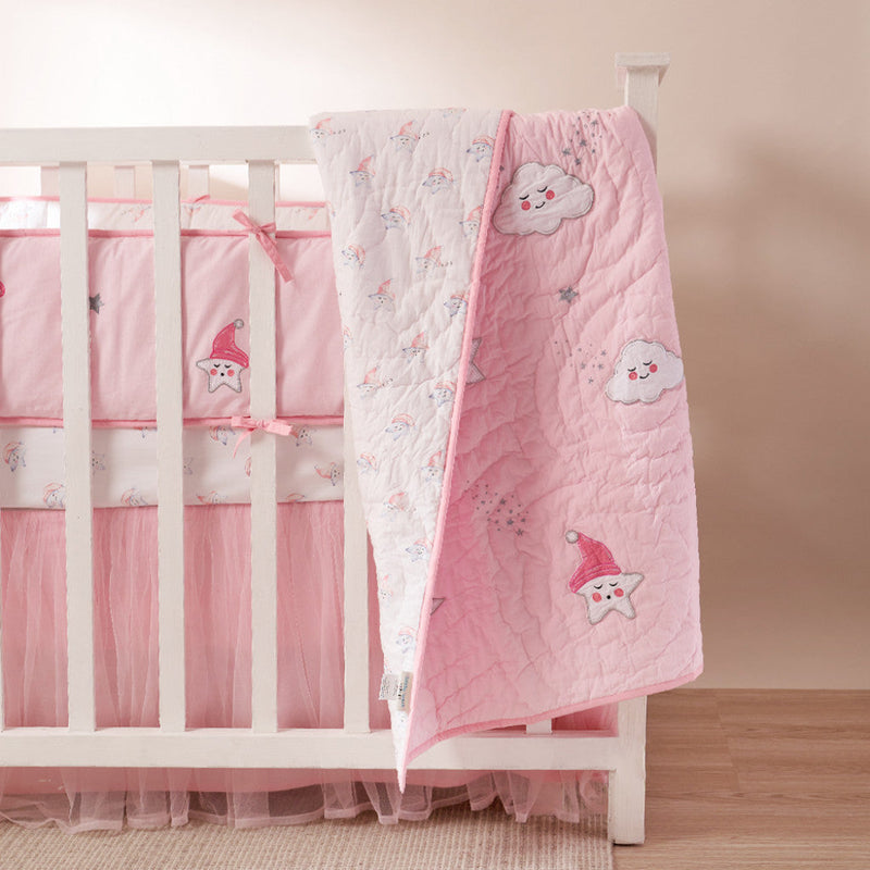 Celestial Pink Complete Crib Bedding Set