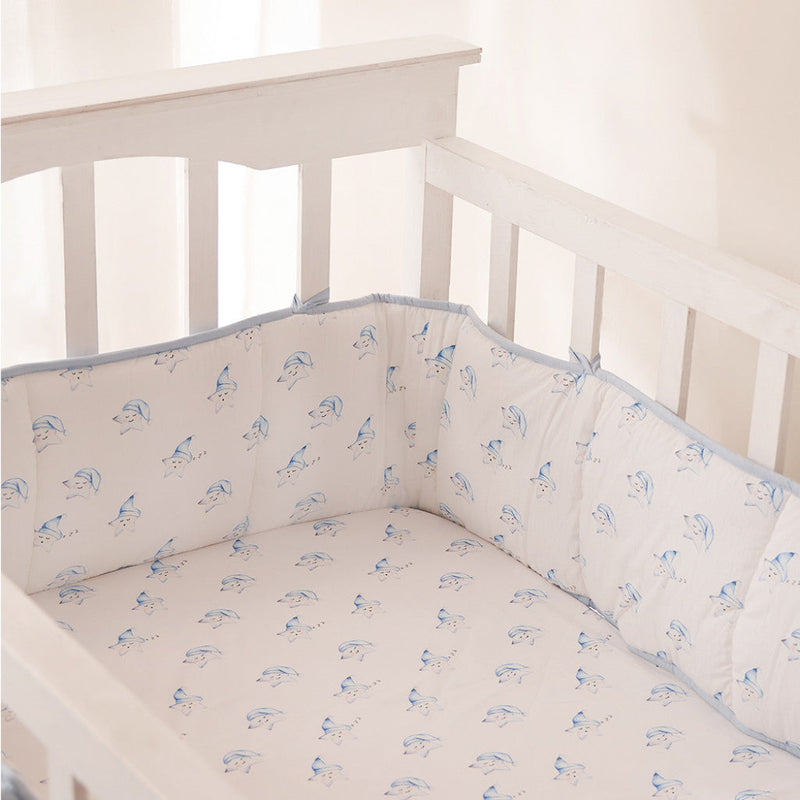 Celestial Blue Complete Crib Bedding Set (With Bumper)