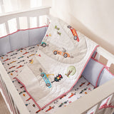 Racing Cars Complete Crib Bedding Set (With Bumper)