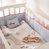 Racing Cars Complete Crib Bedding Set (With Bumper)