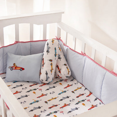 Racing Cars Complete Crib Bedding Set