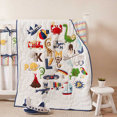 Alphabets Blue Bedding Collection