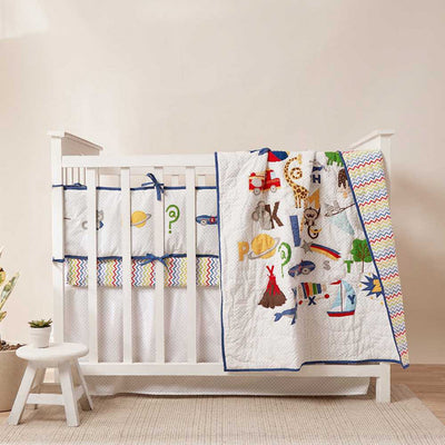 Alphabets Blue Bedding Collection