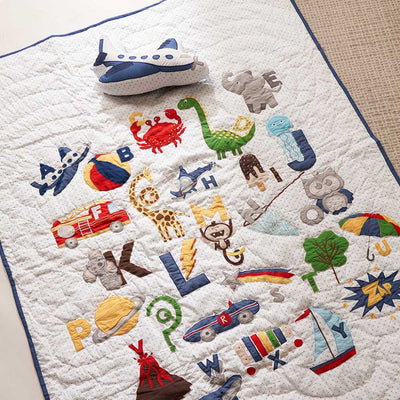 Alphabets Blue Bedding Collection