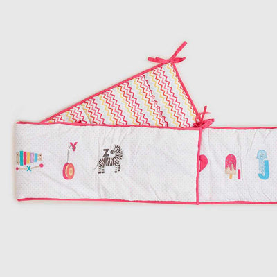 Alphabets Pink Reversible Bumper