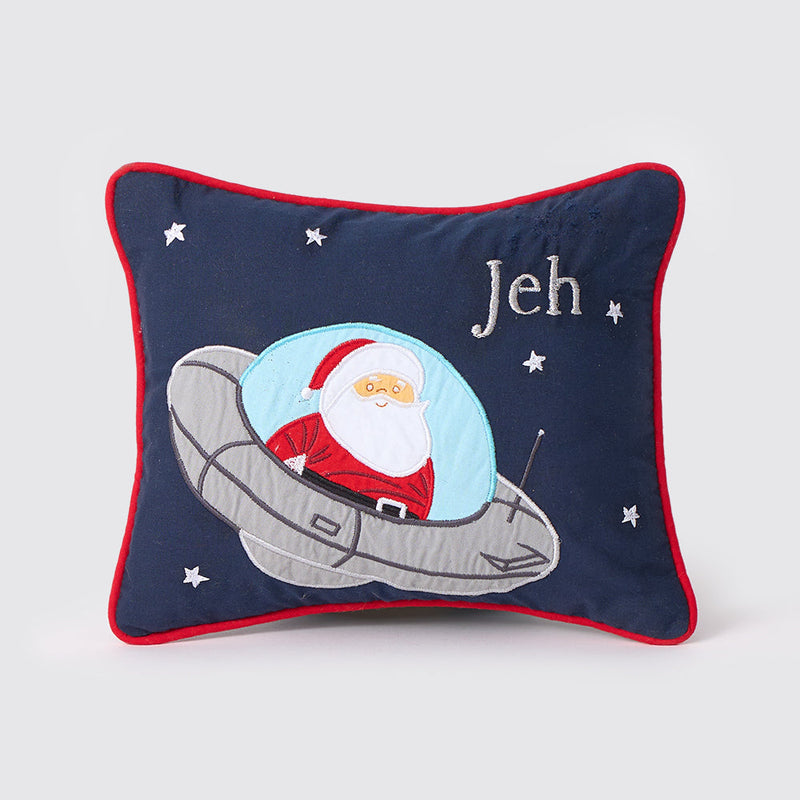 Santa In Ufo Pillow