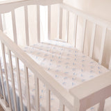 Organic Sleepy Star Blue Crib Sheet