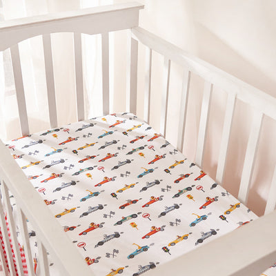 Racing Cars Complete Crib Bedding Set