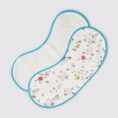 Snuggle Bunny Organic Burp Cloth/Bib Set