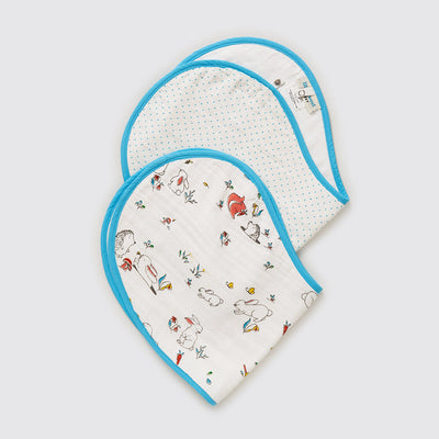 Snuggle Bunny Organic Burp Cloth/Bib Set