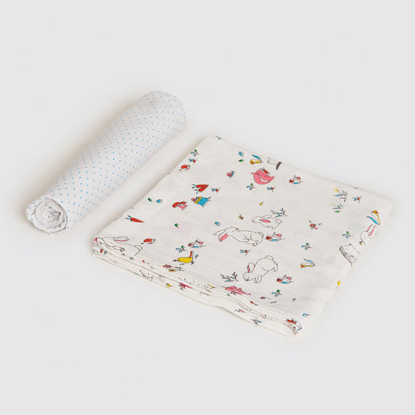 Snuggle Bunny Organic Swaddle Set