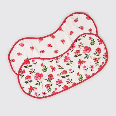 Blossoms Organic Burp Cloth/Bib Set