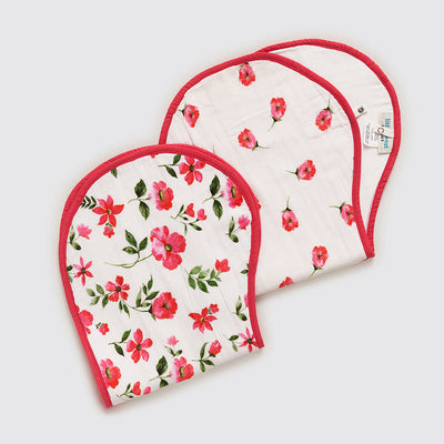 Blossoms Organic Burp Cloth/Bib Set