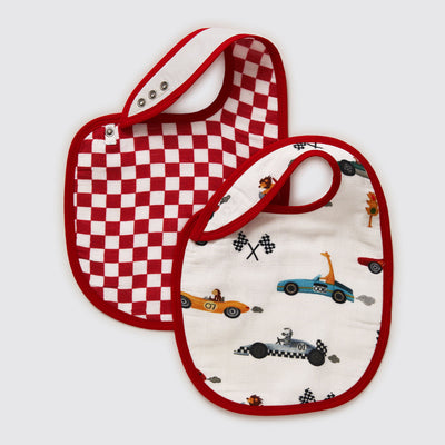 Racings Cars Organic Bib Set