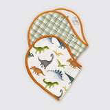 Dinosaurs Organic Burp Cloth/Bib Set