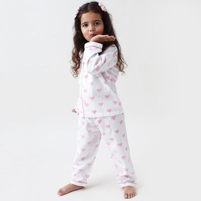 Hearts Pajama Set For Kids