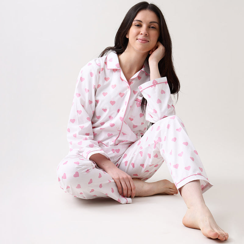 Women Hearts Pajama Set