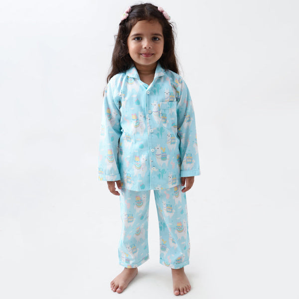 Organic Llama Love Pajama Set For Kids