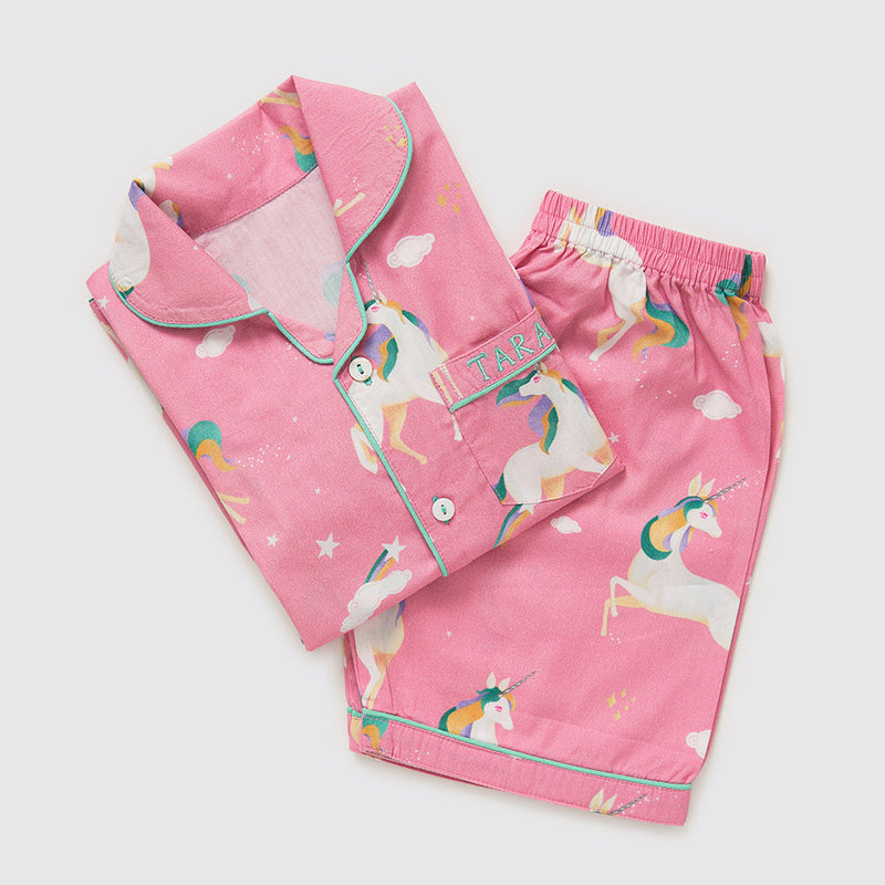 Unicorns Organic Shorts Set For Kids