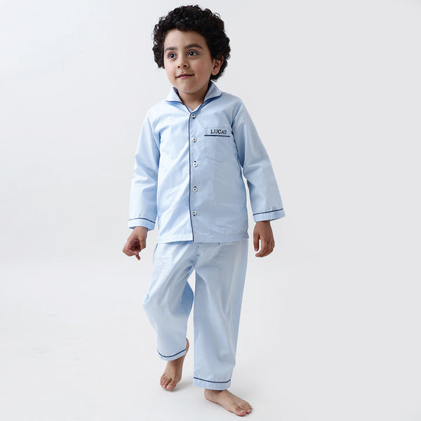 Sky Blue Pajama Set For Kids