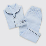 Women Sky Blue Pajama Set