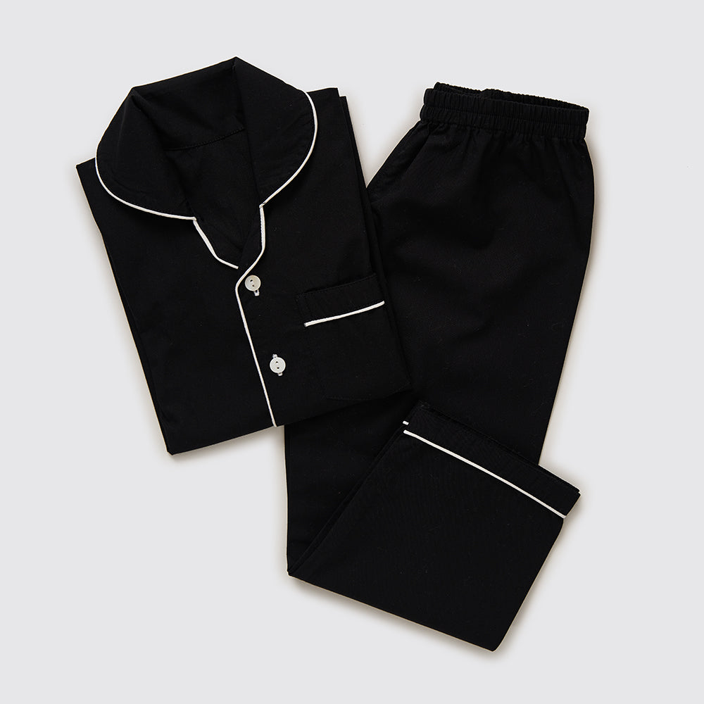 Men Classic Black Pajama Set | littleweststreetglobal