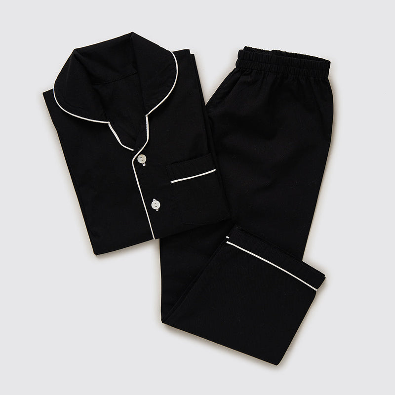 Classic Black Pajama Set For Kids