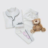 Classic White Pajama Set For Kids