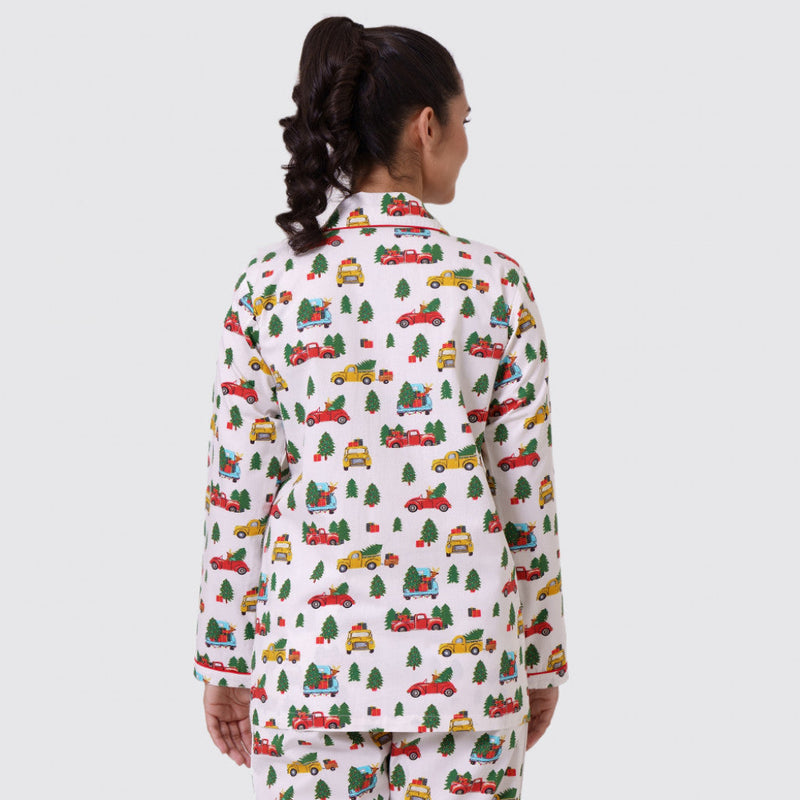 Women Christmas Trucks Pajama Set