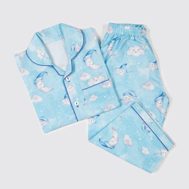 Women Organic Celestial Blue Pajama Set