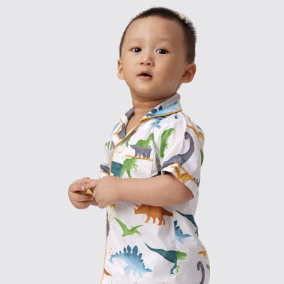 Dinosaurs Organic Shorts Set For Kids