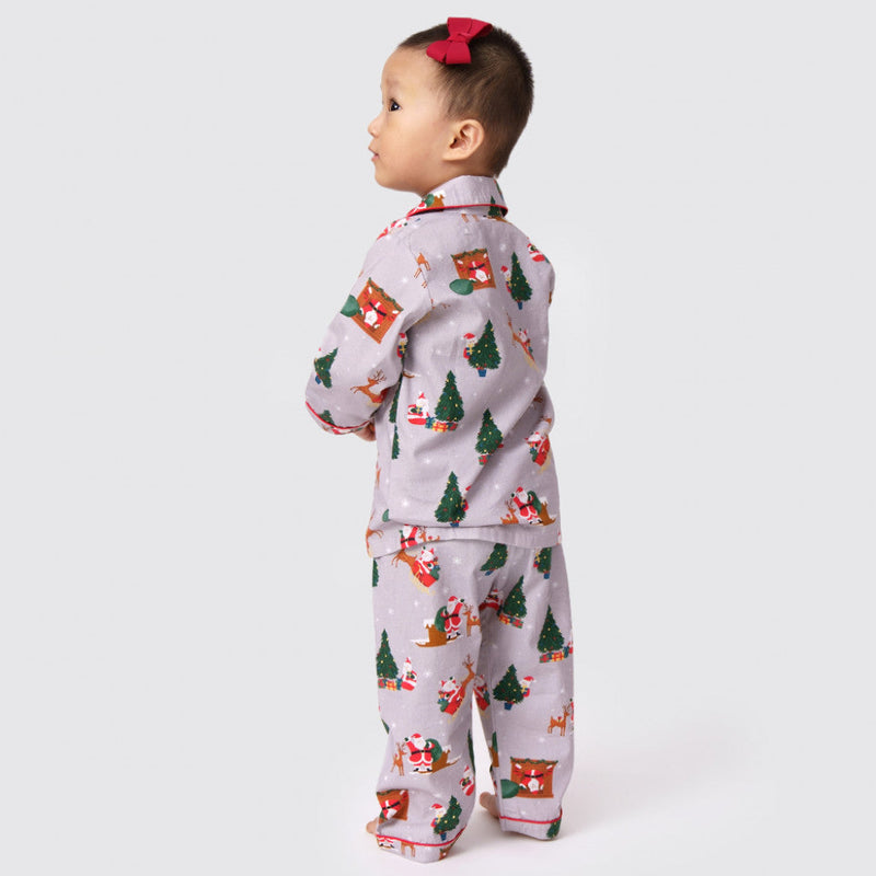 Santa At Home (Grey) Pajama Set