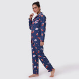 Women Space Santa Pajama Set