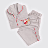 Santa In Sleigh (Grey) Pajama Set