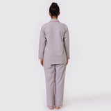 Women Santa In Sleigh (Grey) Pajama Set