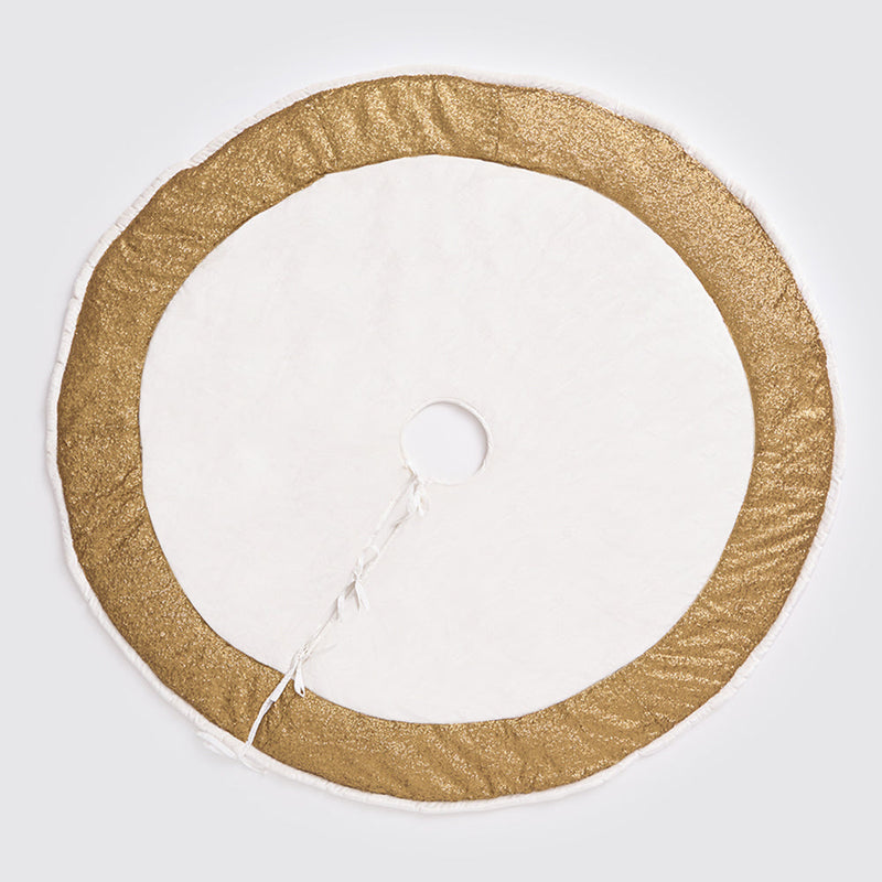 Shimmer Gold & Ivory Tree Skirt