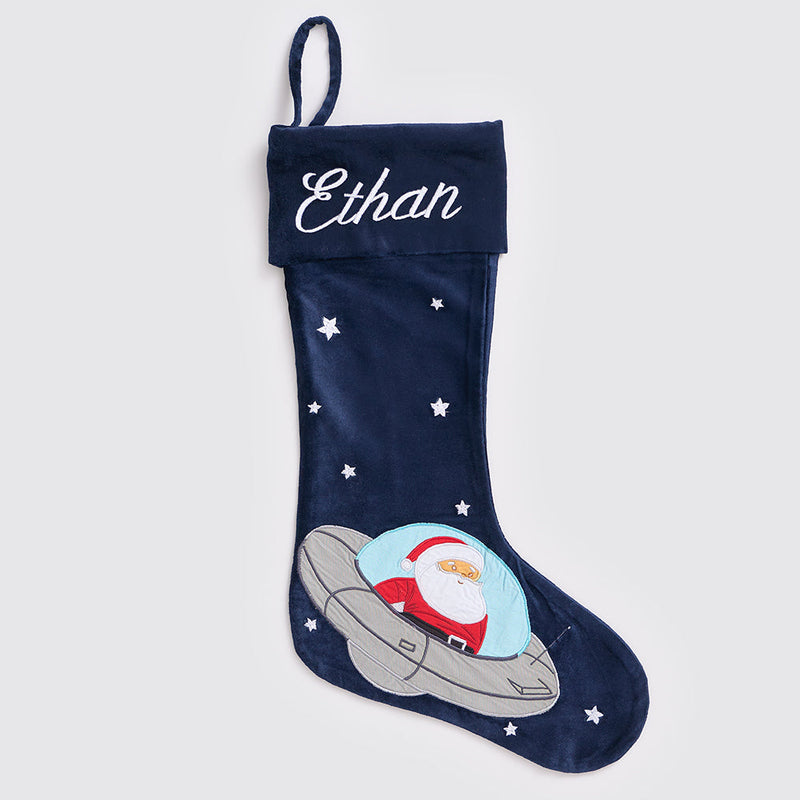 Santa In Ufo Luxe Stocking