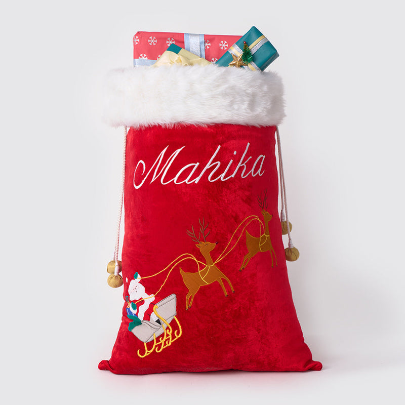 Santa In Sleigh Luxe Santa Sack