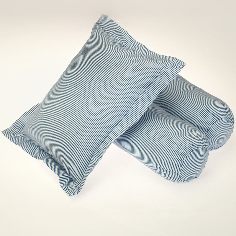 Runaway Stripes Pillow Set (Navy)