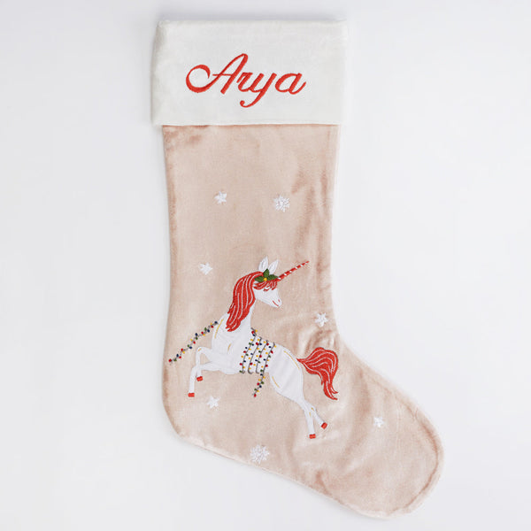 Christmas Unicorn Luxe Stocking