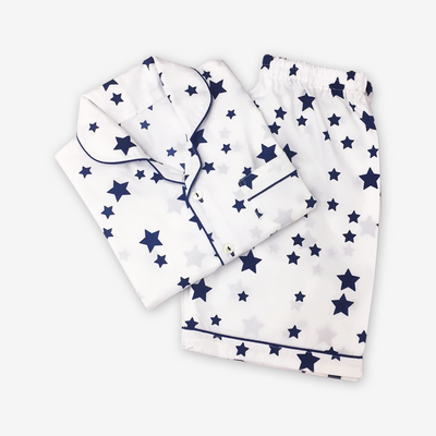 Navy Stars Shorts Set For Kids