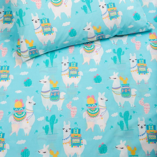 Organic Llama Love Crib Sheet