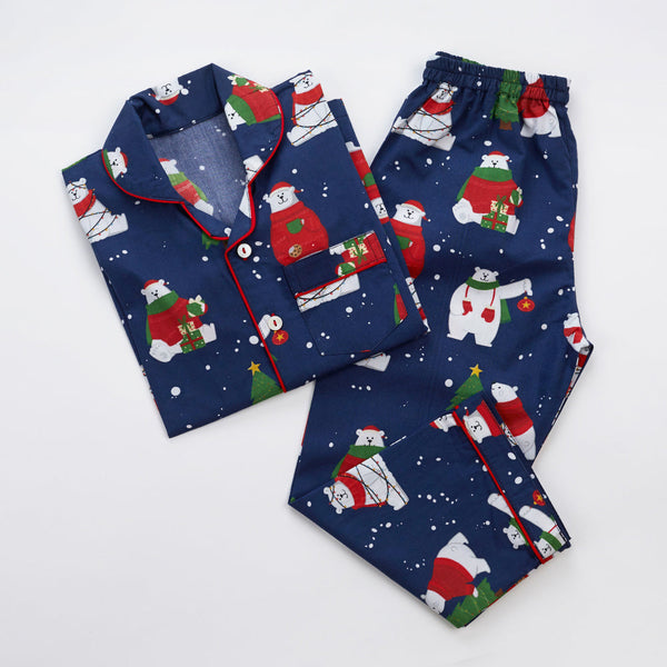 Flannel Polar Bear Men Pajama Set