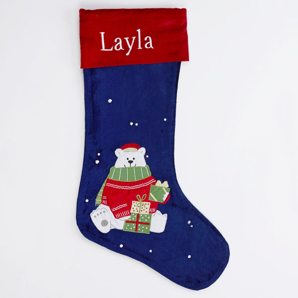 Polar Bear Luxe Stocking